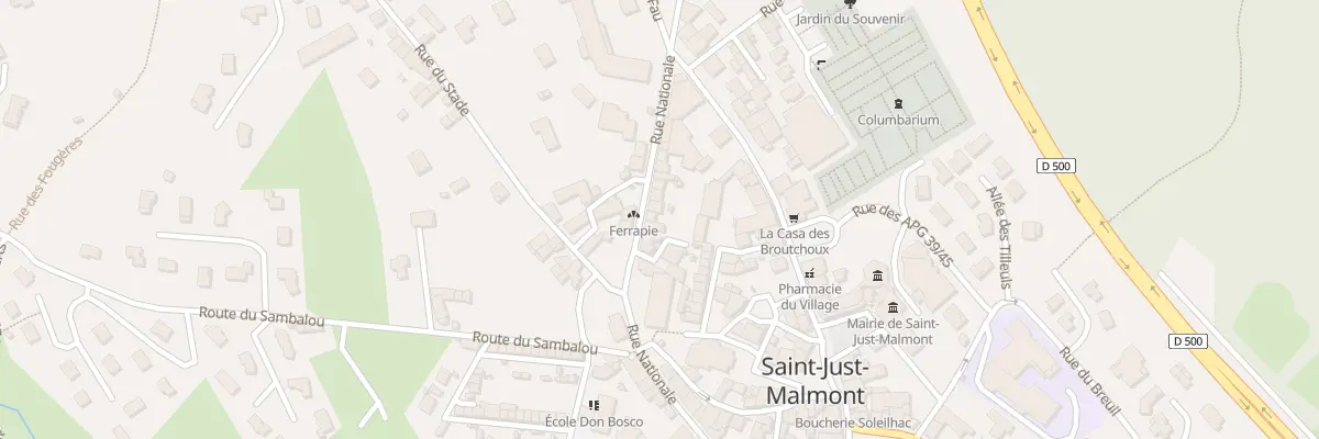 Plan du 21 Rue Nationale à Saint-Just-Malmont