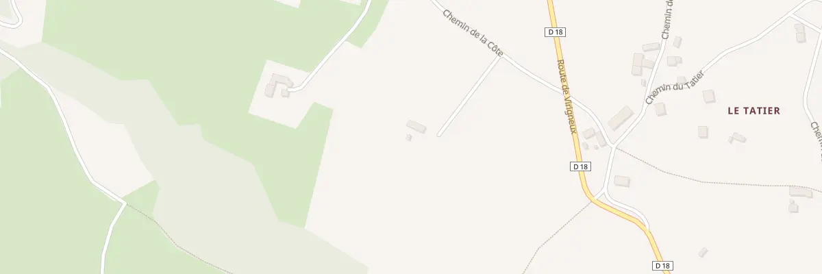 Plan du 1324 Che de la Cote à Valeille