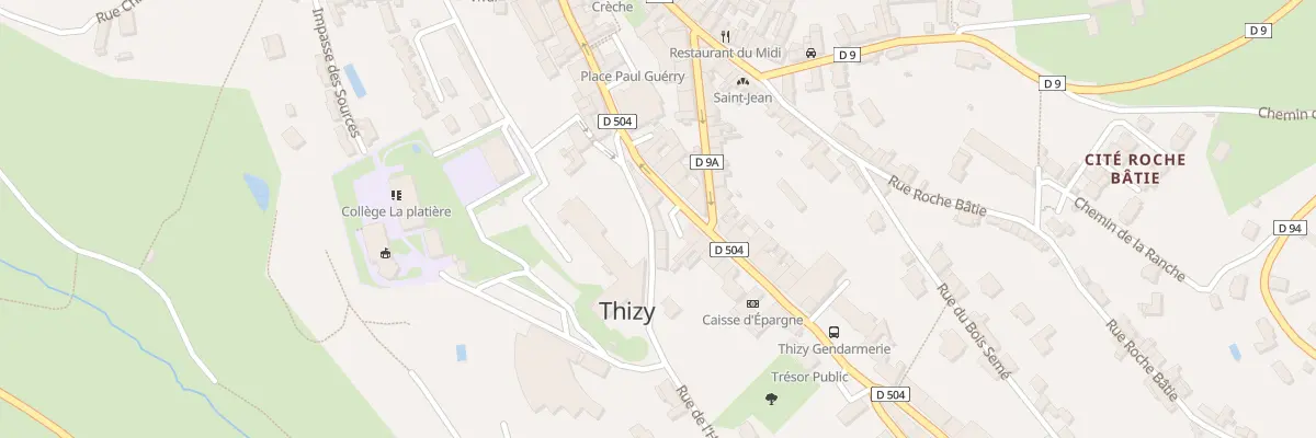 Plan du 68 Rue Jean Jaures à Thizy-les-Bourgs