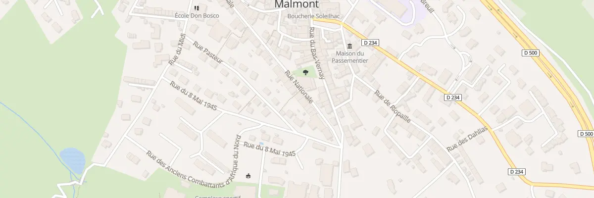 Plan du 62 Rue Nationale à Saint-Just-Malmont
