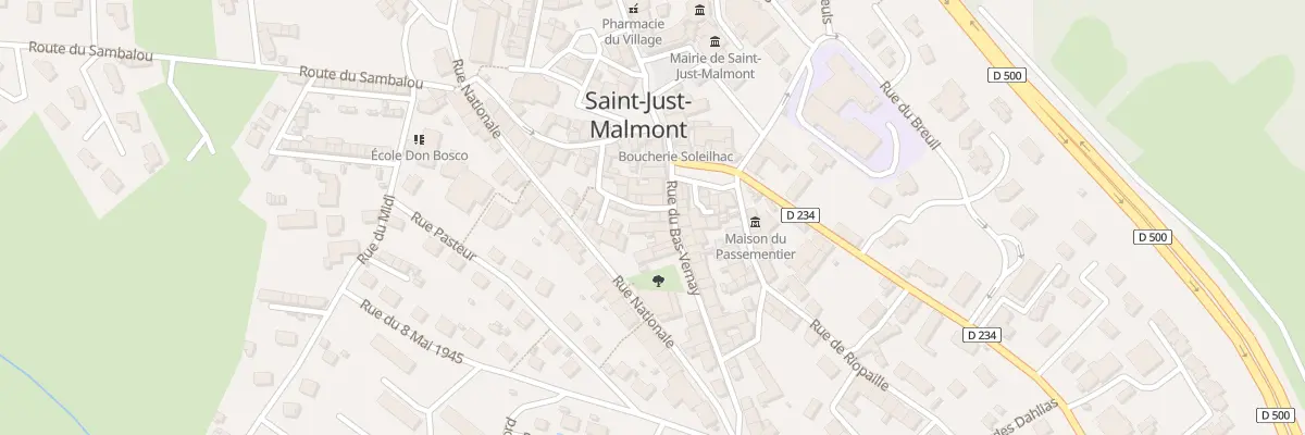 Plan du 16 Rue Bayon à Saint-Just-Malmont