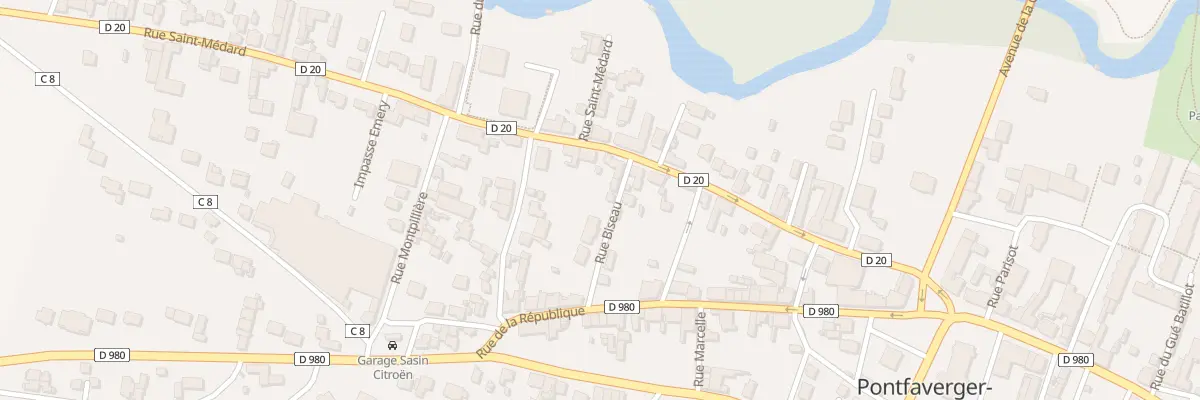 Plan du 1 Rue Biseau à Pontfaverger-Moronvilliers