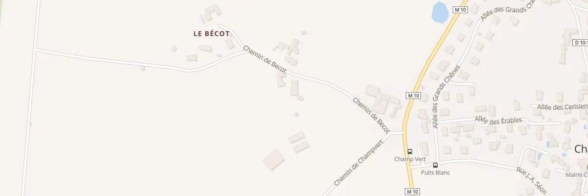 Plan du 185 Che du Becot à Chambœuf