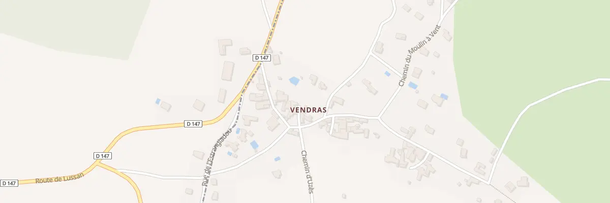 Plan du 5453 Vendras à Lussan