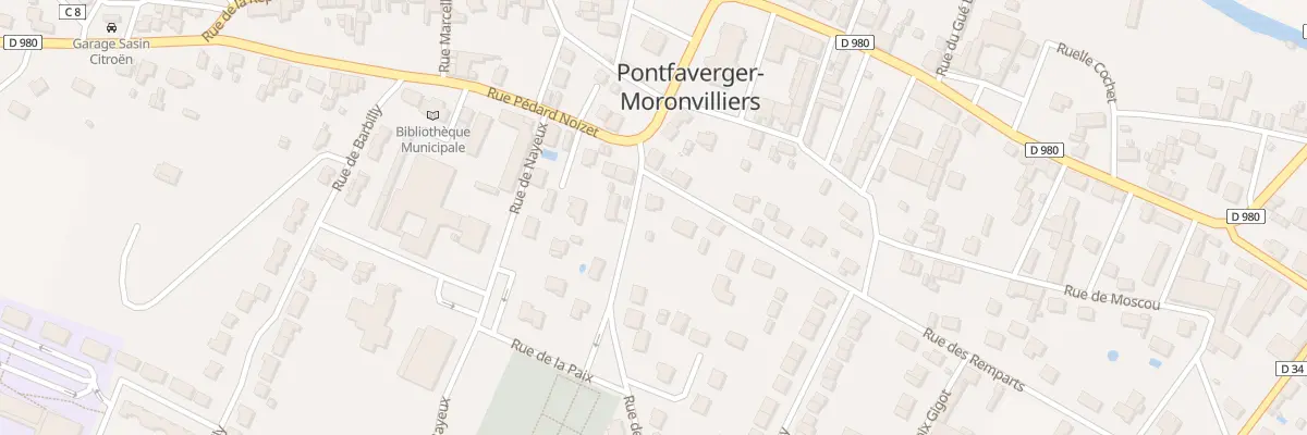 Plan du 2 Rue des Remparts à Pontfaverger-Moronvilliers