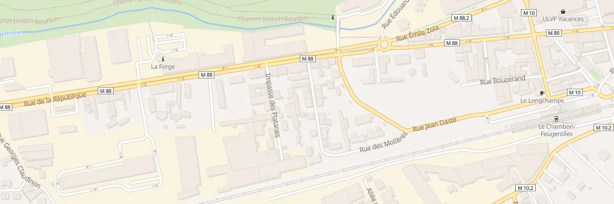 Plan du 10 Rue des Molières au Chambon-Feugerolles