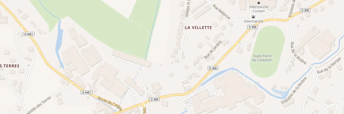 Plan du 93 Che de la Villette à Cours