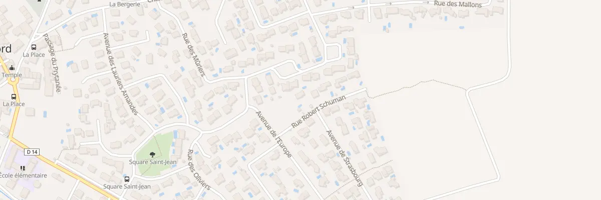 Plan du 1 Rue Robert Schuman à Aubord