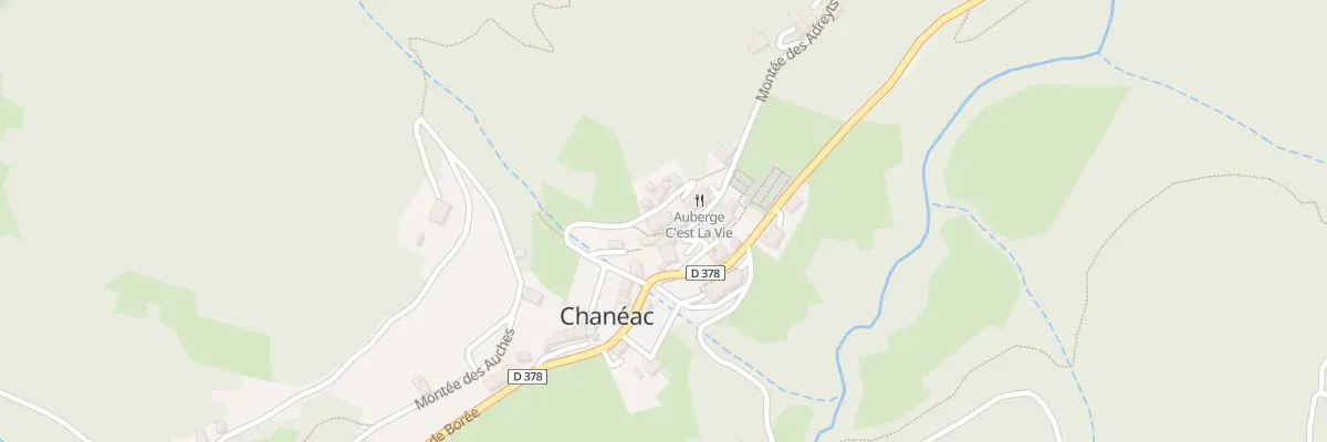 Plan du 5054 Chaneac Est et Les Adreyts à Chanéac