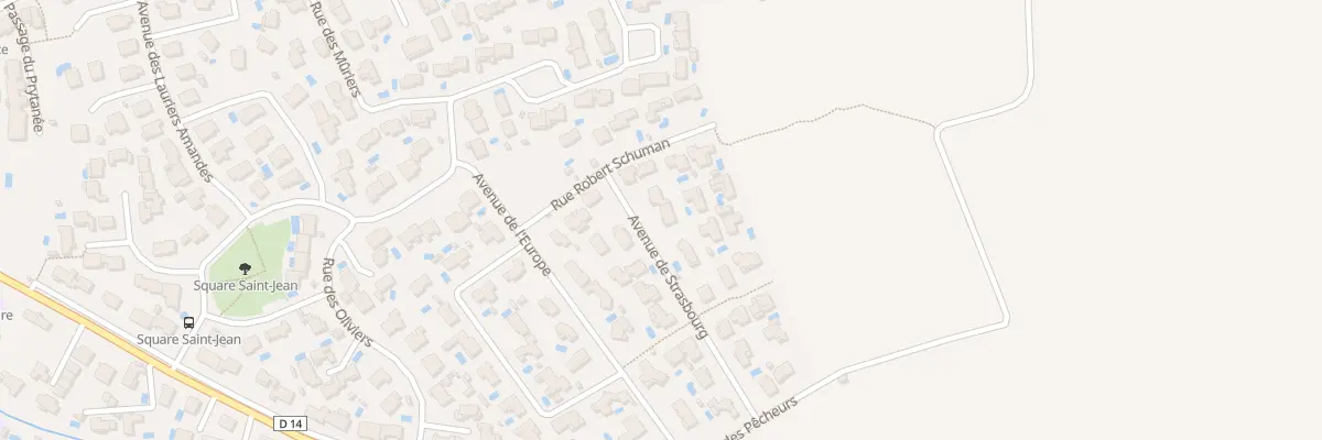 Plan du 3 Av de Strasbourg à Aubord