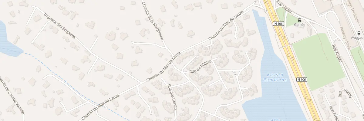 Plan du 307 Che du Mas de Lauze à Nîmes