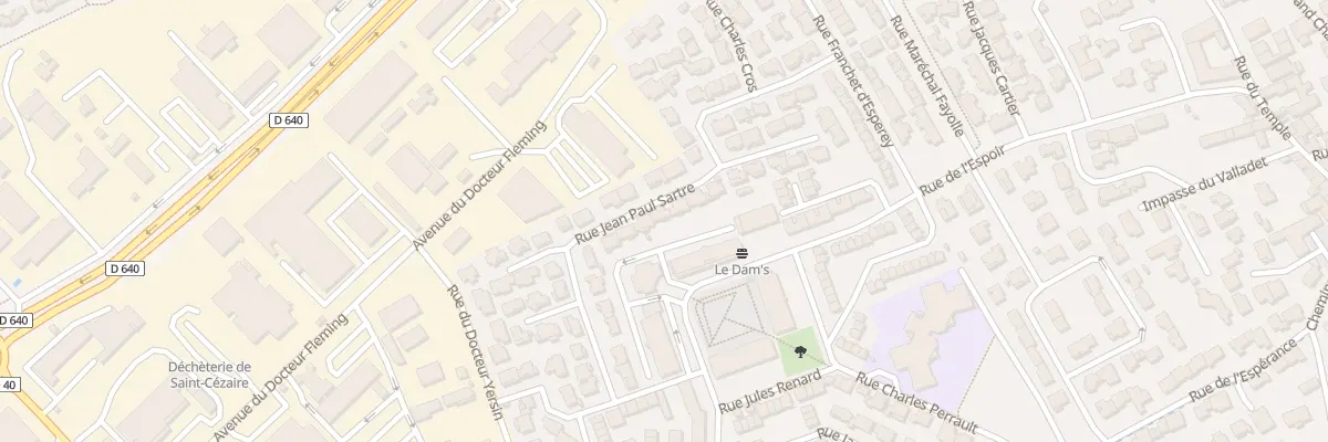Plan du 196 Rue Jean Paul Sartre à Nîmes