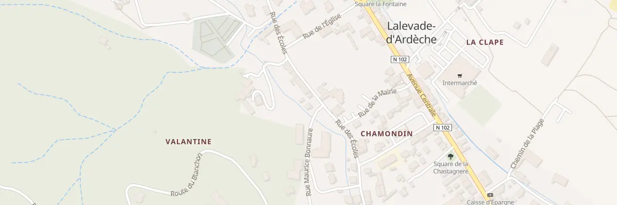 Plan du 39 Rue des Ecoles à Lalevade-d’Ardèche