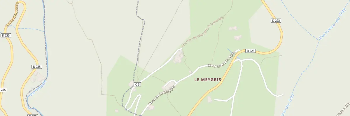 Plan du 850 Che du Meygris à Ailhon