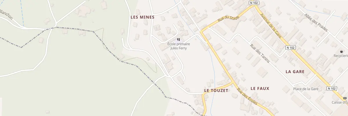 Plan du 300 Rue du Stade à Lalevade-d’Ardèche