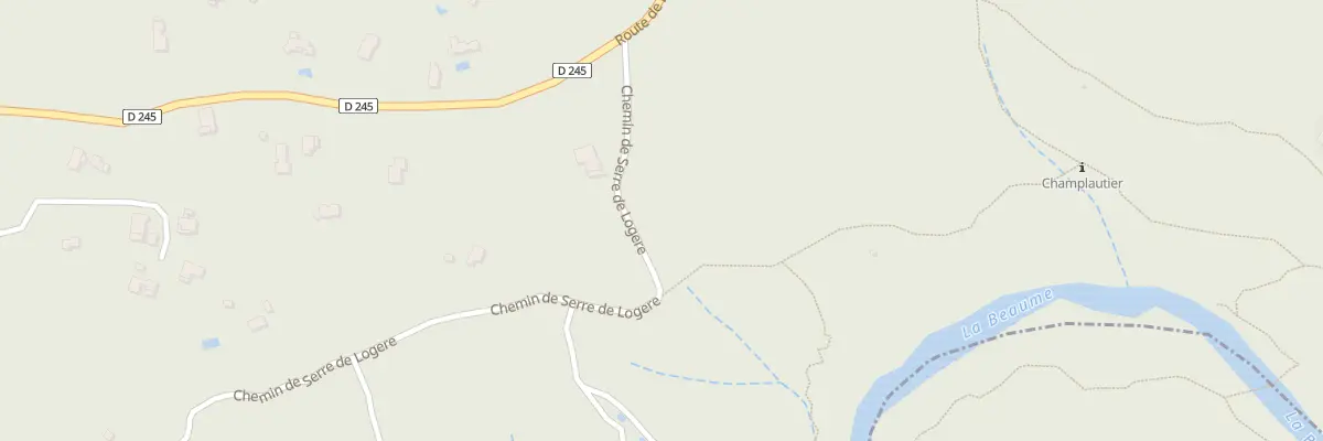 Plan du 950 Che de Serre de Logere à Labeaume
