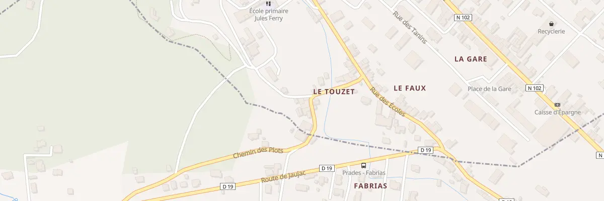 Plan du 25 Che des Pompiers à Lalevade-d’Ardèche