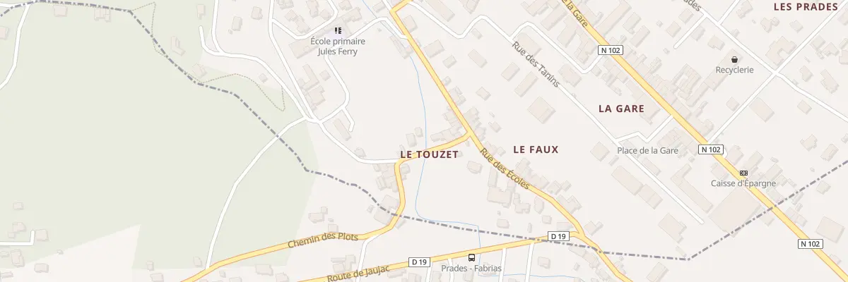 Plan du 50 Rue du Touzet à Lalevade-d’Ardèche