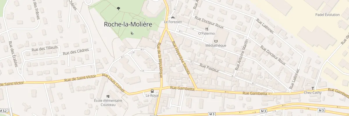 Plan du 9 Rue Hippolyte Sauzéa à Roche-la-Molière