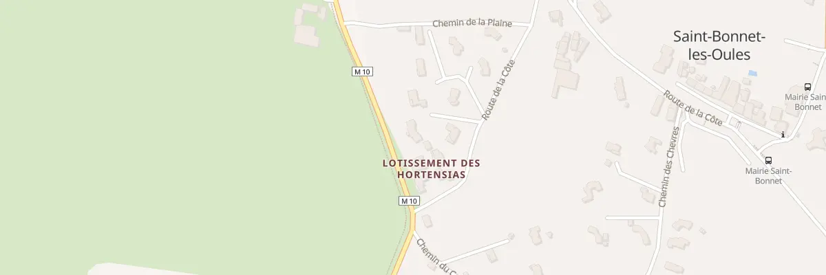 Plan du 544 Rte de la Côte à Saint-Bonnet-les-Oules