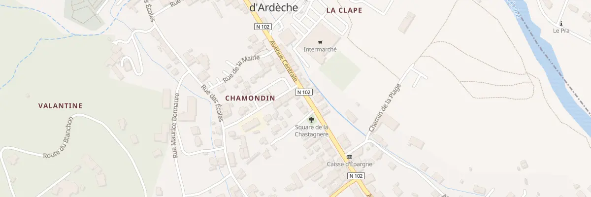 Plan du 100 Av de la Gare à Lalevade-d’Ardèche