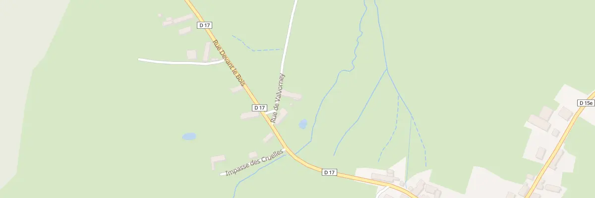 Plan de la Rue de Valvorney à Vianges