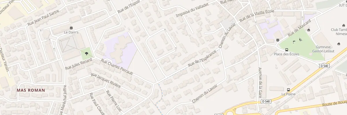 Plan du 19 Rue Albin et Blanche Peyron à Nîmes