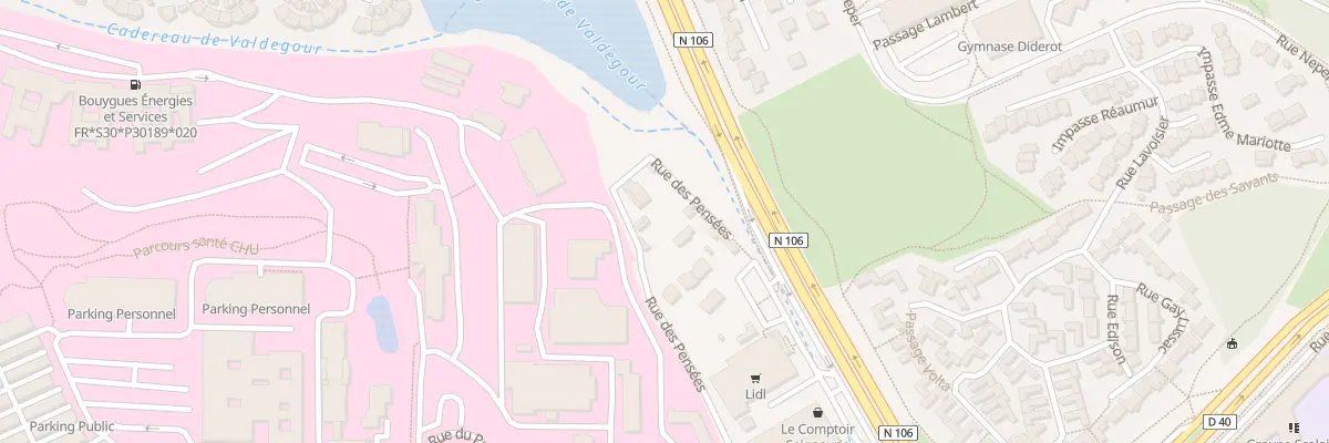 Plan du 392 Rue des Pensées à Nîmes