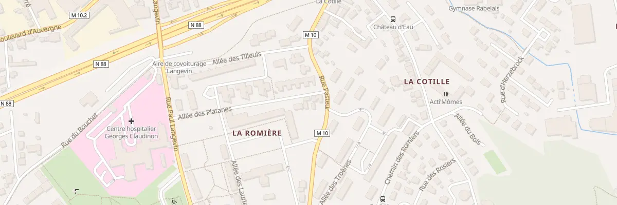 Plan du 34 Rue Pasteur au Chambon-Feugerolles