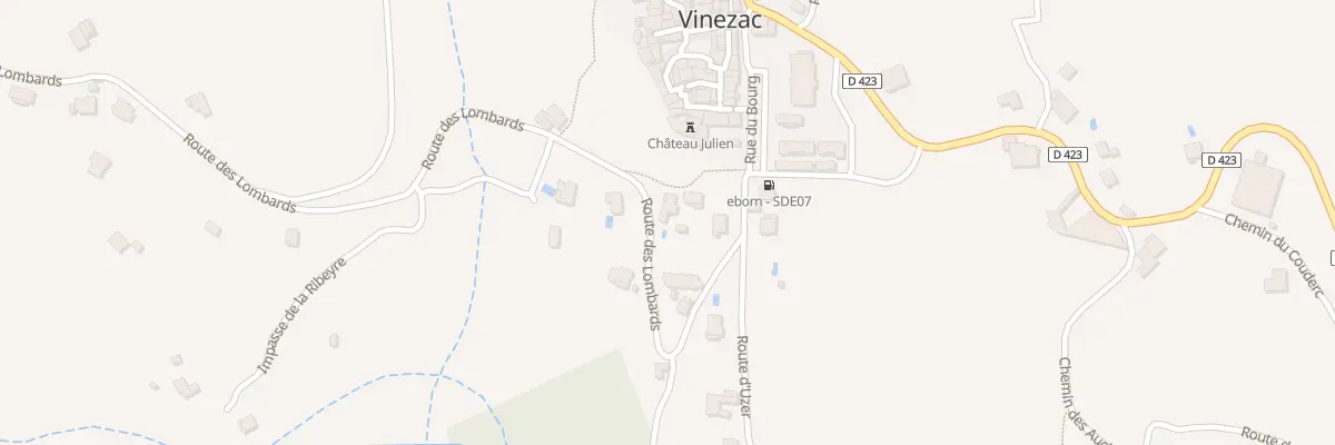 Plan du 50 Rte des Lombards à Vinezac