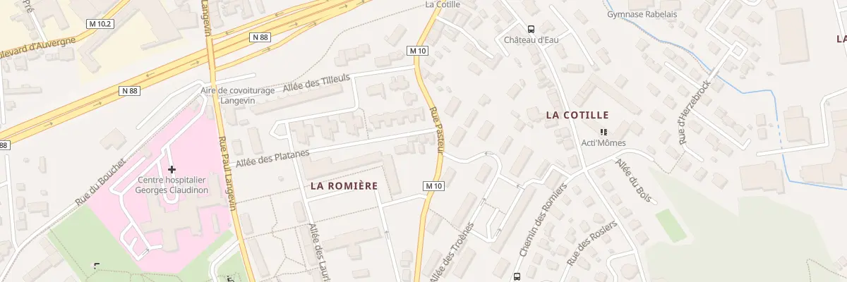 Plan du 3 All des Platanes au Chambon-Feugerolles
