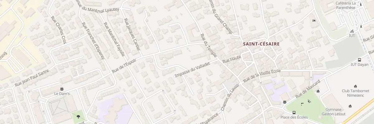 Plan du 6 Imp du Valladet à Nîmes