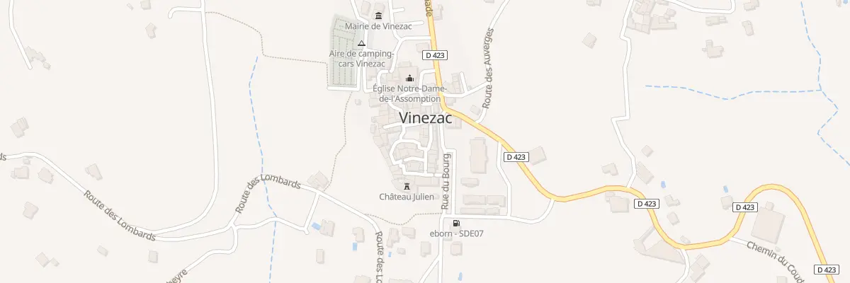Plan du 1 Rue de la Tour à Vinezac