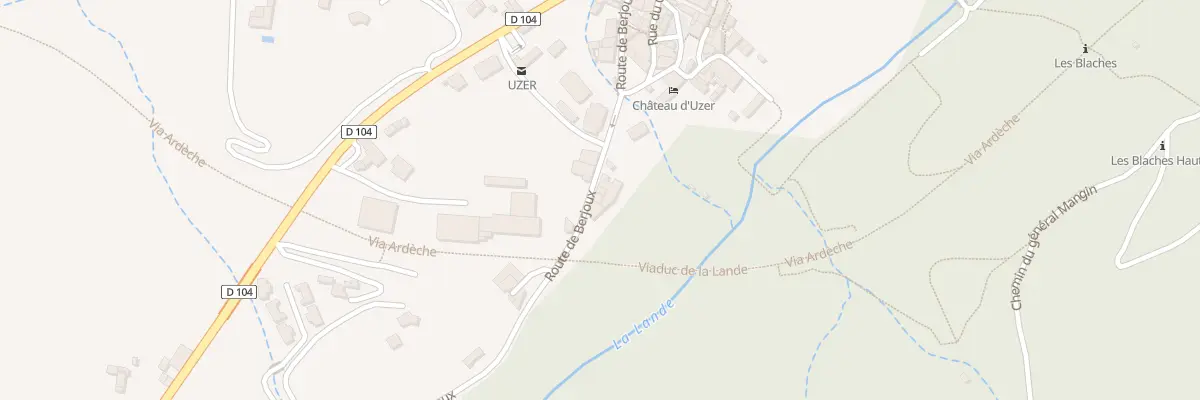 Plan du 215 Rte du Berjoux à Uzer