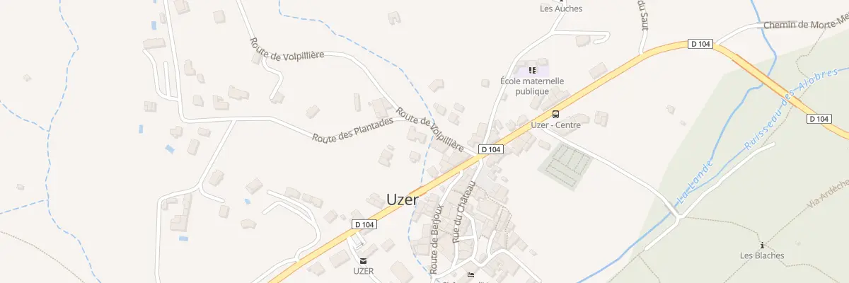 Plan du 65 Rte de Volpilliere à Uzer