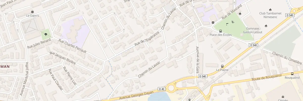 Plan du 34B Rue de l’Espérance à Nîmes