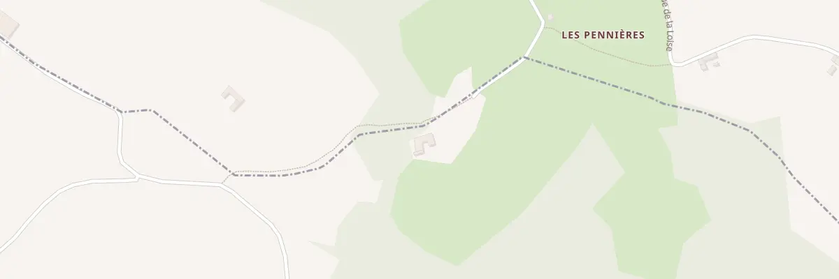 Plan du 582 Che des Pennieres à Essertines-en-Donzy