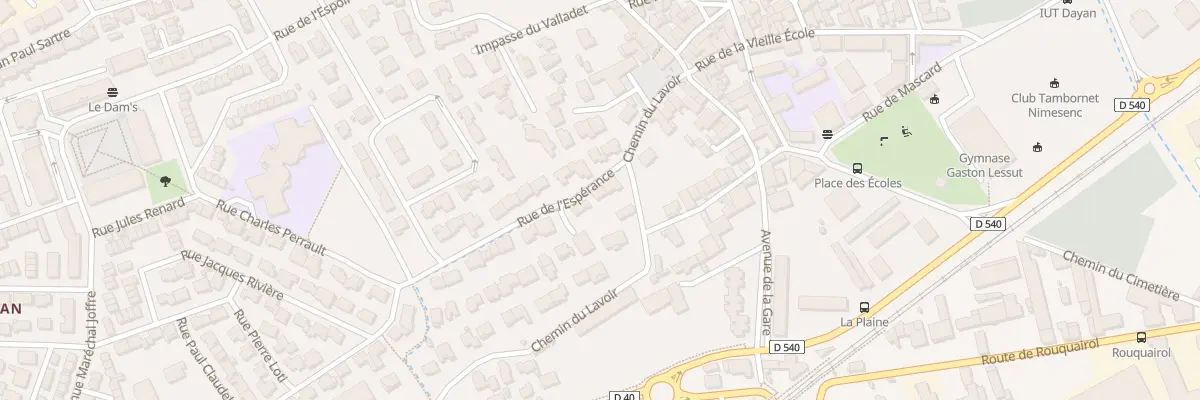 Plan du 38 Rue de l’Espérance à Nîmes