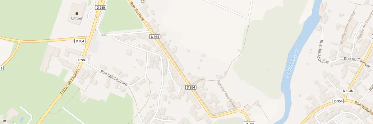 Plan du 36T Rue de Paris à Semur-en-Auxois