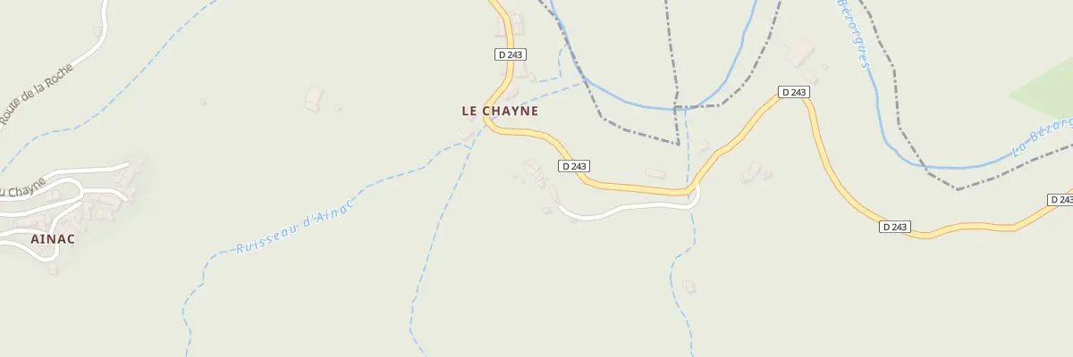 Plan du 5519 Ainac et Le Chayne à Juvinas