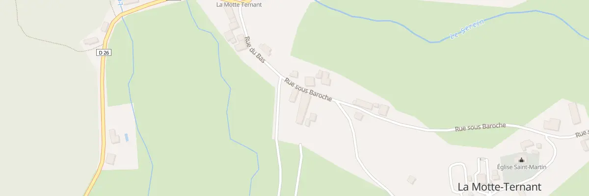 Plan du 2 Rue sous Baroche à La Motte-Ternant