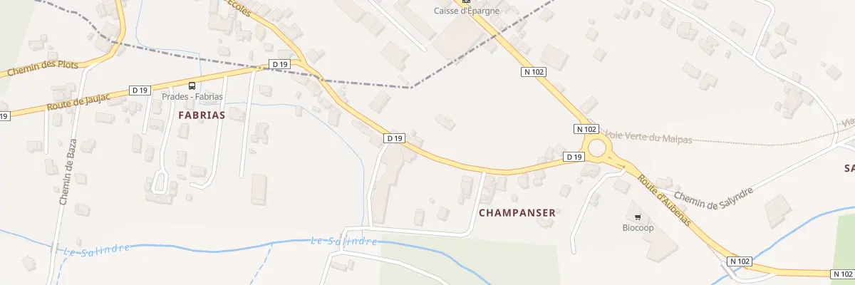 Plan du 230 Rte de Jaujac à Prades