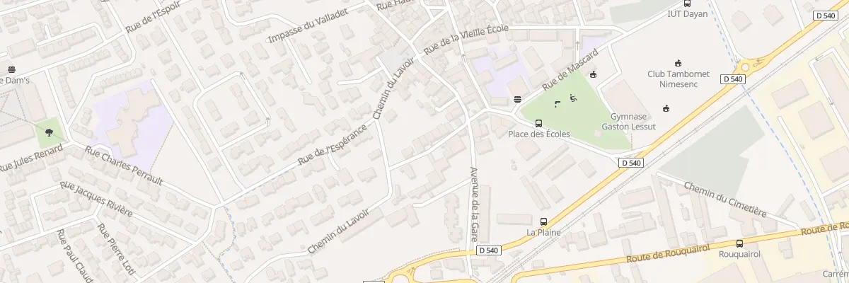 Plan du 52 Imp de l’Avenue de la Gare à Nîmes