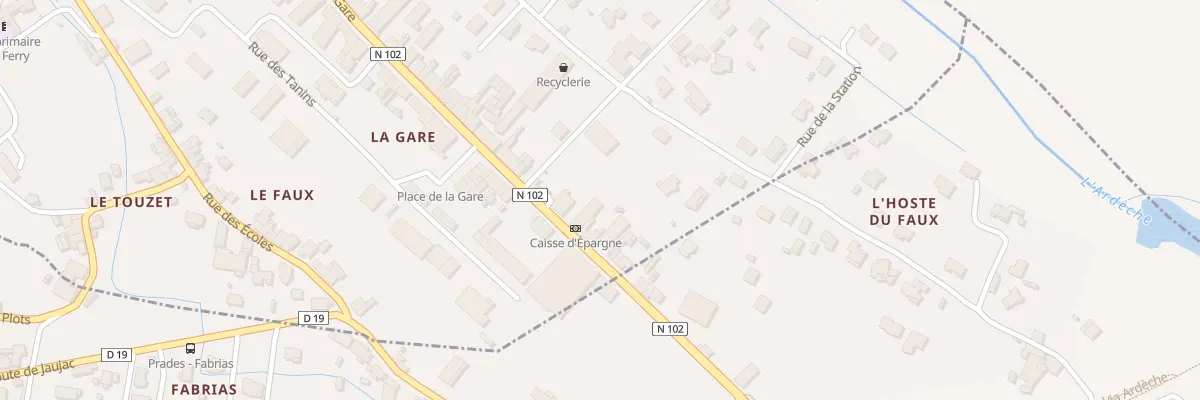 Plan du 13 Av de la Gare à Lalevade-d’Ardèche