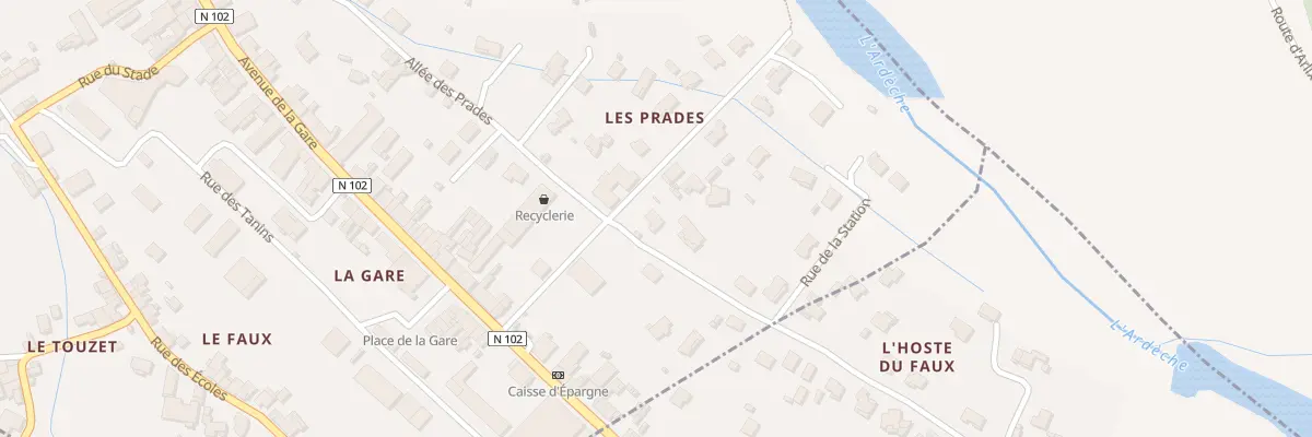 Plan du 435 All des Prades à Lalevade-d’Ardèche