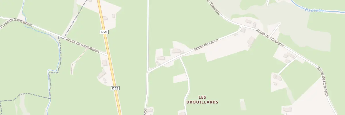 Plan du 210 Rte du Lavoir Henri Peslin à Ozolles