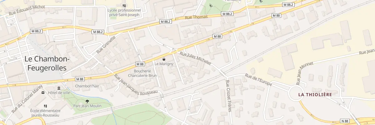 Plan du 12 Rue Michelet au Chambon-Feugerolles