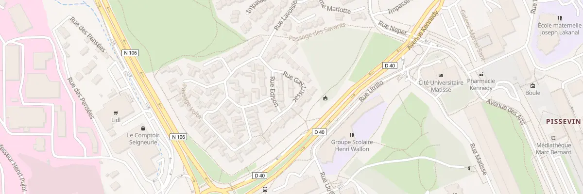 Plan du 6 Rue Gay Lussac à Nîmes