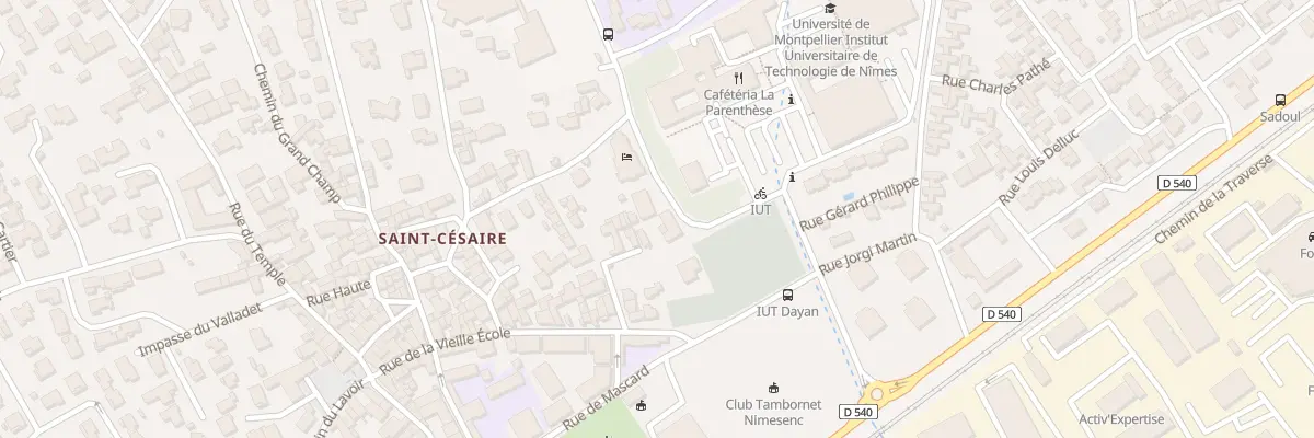 Plan du 1 Rue Jules Raimu à Nîmes