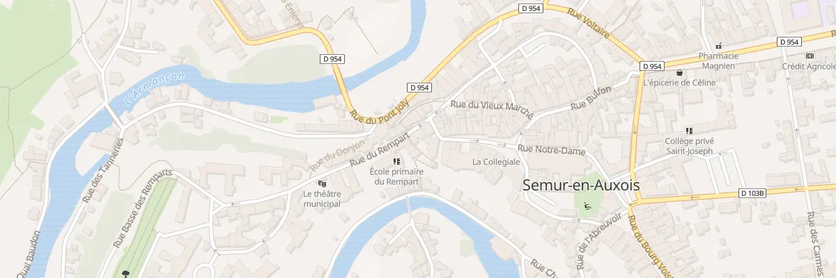 Plan du 3 Rue du Rempart à Semur-en-Auxois